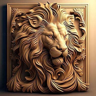 3D model lion (STL)